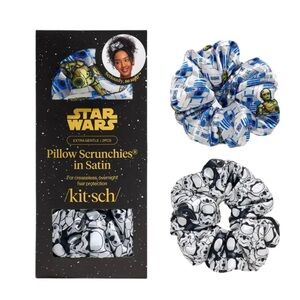 Star Wars x Kitsch Satin Pillow Scrunchies R2-D2 & Stormtroopers